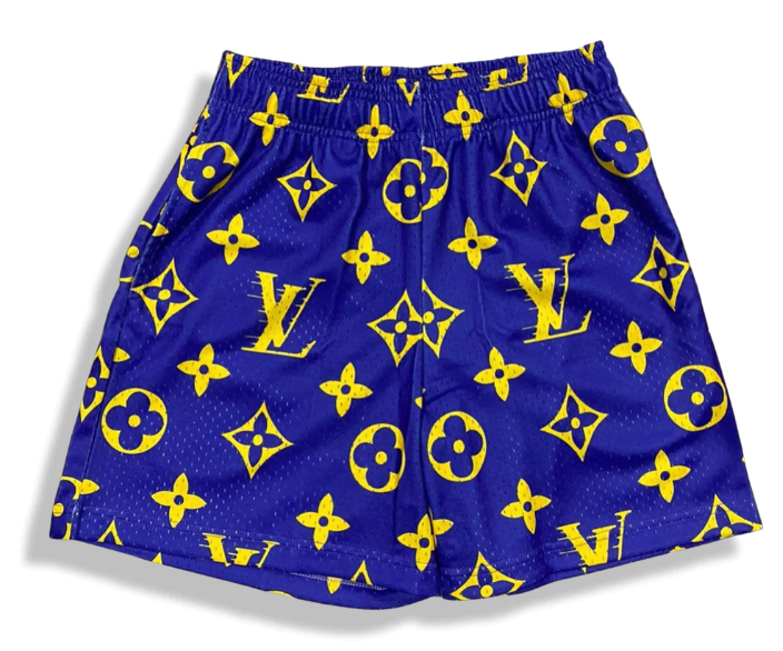 Bravest Studios LV Monogram Shorts Yellow