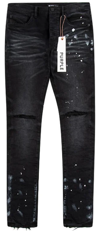 Purple Brand Black Resin Knee Slit Jeans – Wpgsneaker