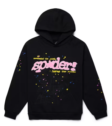 Sp5der P*NK V2 Hoodie Black