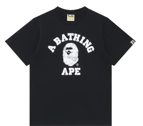 BAPE Space Camo College Tee 'Black' Galaxy