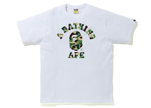 BAPE ABC Camo College Tee (SS21) White/Green