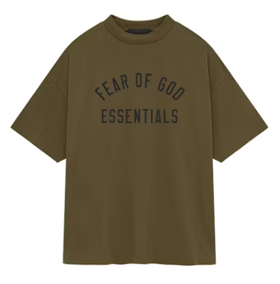 Fear of God Essentials Jersey Crewneck Tee Olive