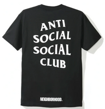 Load image into Gallery viewer, Anti social social club x Neighborhood 911 Turbo Tee Black
