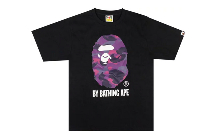 BAPE Color Camo By Bathing Ape Tee Black Purple Wpgsneaker