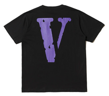 Load image into Gallery viewer, Vlone Purple Black Staple Tee
