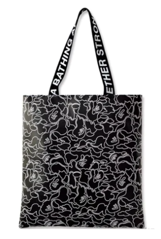 BAPE black camo tote bag