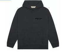 Load image into Gallery viewer, Fear of God Essentials Pullover Chest Logo Hoodie Stretch Limo/Black
