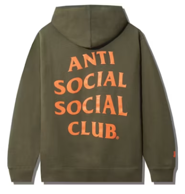 Anti Social Social Club x Undefeated Paranoid Hoodie Olive