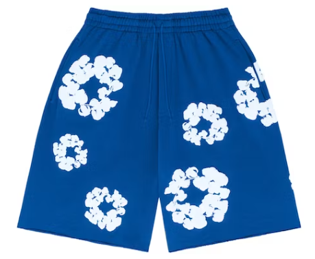 Denim Tears The Cotton Wreath Shorts Royal Blue – Wpgsneaker