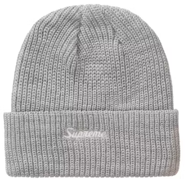 Supreme Loose Gauge Beanie Heather Grey