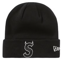 Load image into Gallery viewer, Supreme New Era S Logo Beanie (FW22) Black
