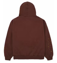 Load image into Gallery viewer, Sp5der Web Hoodie Brown
