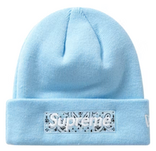 Load image into Gallery viewer, Supreme New Era Box Logo Beanie (FW19) Light Blue
