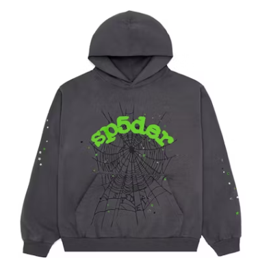 Sp5der Wait Web Hoodie Slate Grey