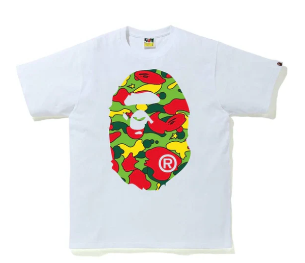 BAPE Color Camo Big Ape Head Tee WHITE/Multi