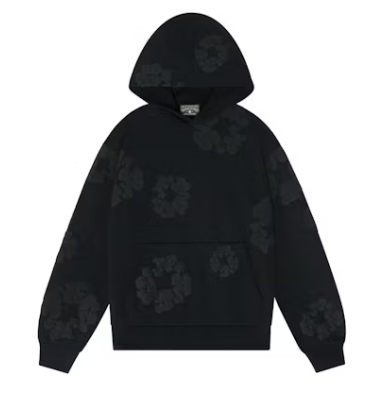 Denim Tears Cotton Wreath Hoodie Black Monochrome – Wpgsneaker