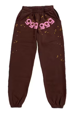 Sp5der Angel Number Sweatpants Brown