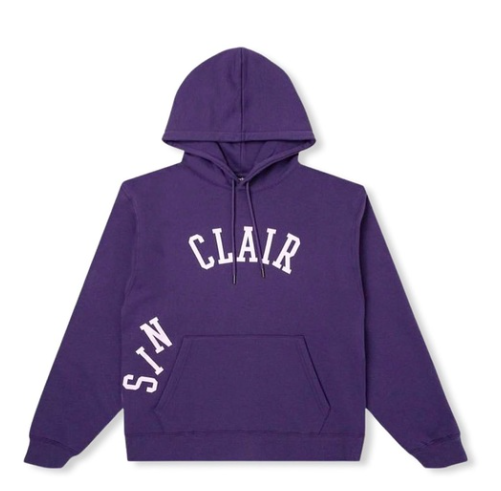 SINCLAIR Purple Cotton Knockoff Graphic Hoodie