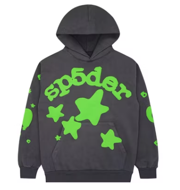 Sp5der Beluga Hoodie Slate Grey/Green