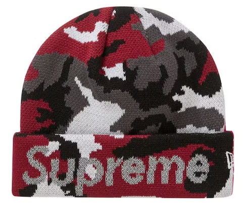 Supreme New Era Split Beanie Red (2022)