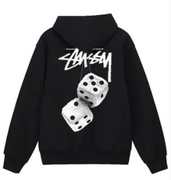 Stussy Fuzzy Dice HOODIE Black