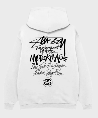 Stussy Modern Age Hoodie / WHITE