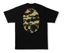 Load image into Gallery viewer, BAPE 1st Camo Big Ape Head Tee Black Yellow
