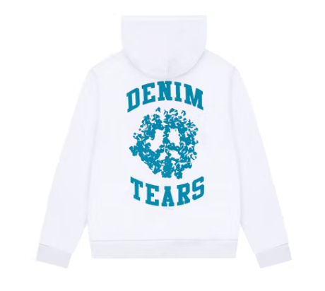 Denim Tears Denim University Zip Hoodie White