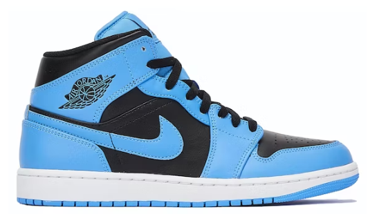 Jordan 1 Mid University Blue Black – Wpgsneaker