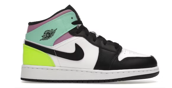 Jordan 1 Mid Pastel Black Toe