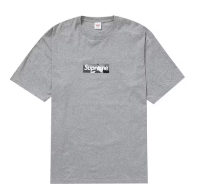 Supreme Emilio Pucci Box Logo Tee Heather Grey/Black