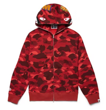 Load image into Gallery viewer, BAPE Color Camo Shark Full Zip Hoodie Red
