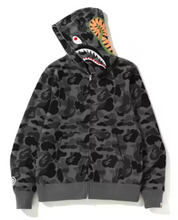Load image into Gallery viewer, BAPE ABC Camo Shark Full Zip Hoodie Black
