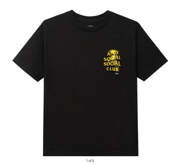 Anti social social club black t shirt hot sale