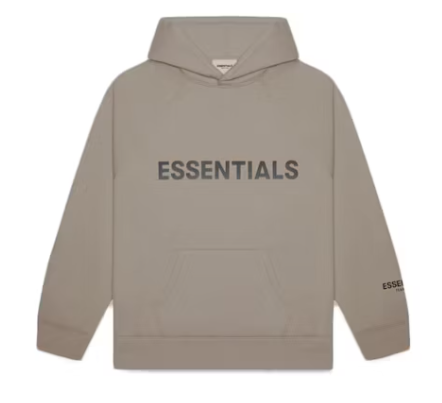 Fear of God Essentials Pullover Hoodie Applique Logo Taupe