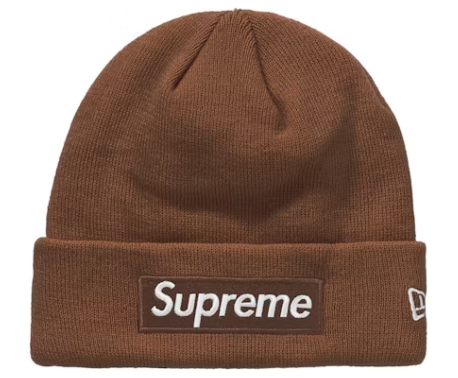 Supreme New Era Box Logo Beanie (FW21) Dark Brown