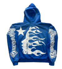 Load image into Gallery viewer, HELLSTAR Blue Yoga Hoodie
