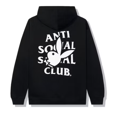 Anti Social Social Club Playboy Bunny Logo Hoodie Black