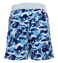 Load image into Gallery viewer, BAPE Color Camo Shark Sweat Shorts (SS21) Blue

