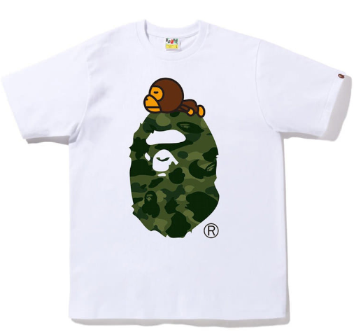 BAPE Color Camo Milo On Big Ape Tee (FW22) White Green – Wpgsneaker