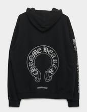 Load image into Gallery viewer, Chrome Hearts Silver Glitter Hoodie Black
