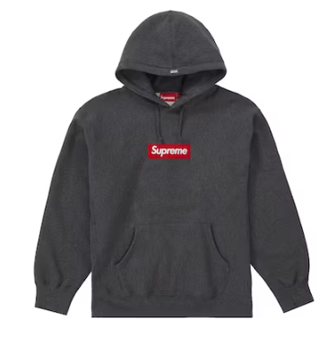 Supreme Box Logo Hooded Sweatshirt (FW21) Charcoal