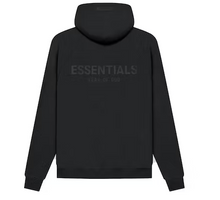 Load image into Gallery viewer, Fear of God Essentials Pull-Over Hoodie (SS21) Black Back logo
