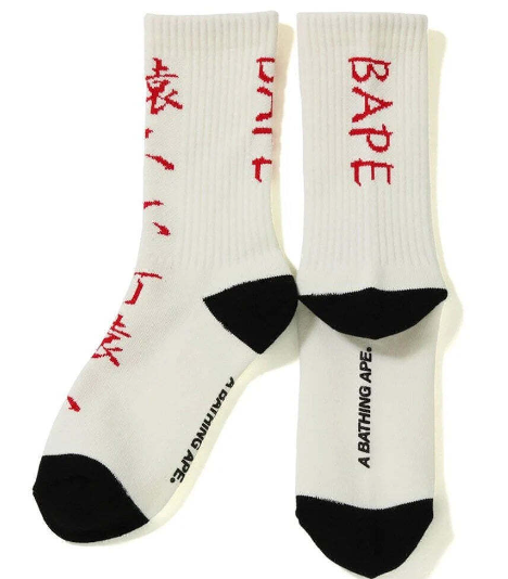 Bape Socks White/Red