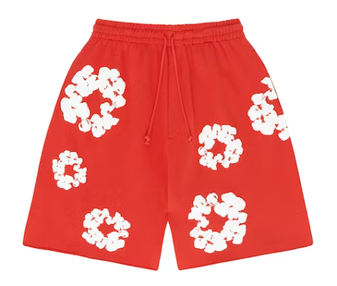 Denim Tears The Cotton Wreath Shorts Red