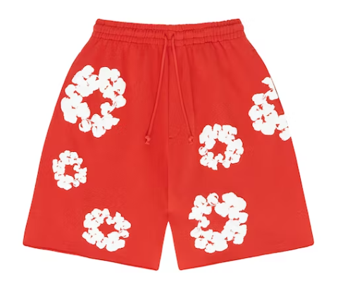 DENIM TEARS COTTON WREATH SHORTS L 赤 RED Denim Tears The Cotton Wreath Shorts Red – Wpgsneaker