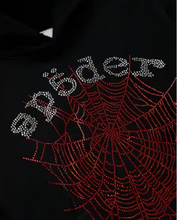 Load image into Gallery viewer, Sp5der Rhinestone Og Web V2 Hoodie 'Black'

