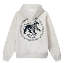 Load image into Gallery viewer, Stussy IST Lion Zip Hoodie &#39;Ash Heather&#39;
