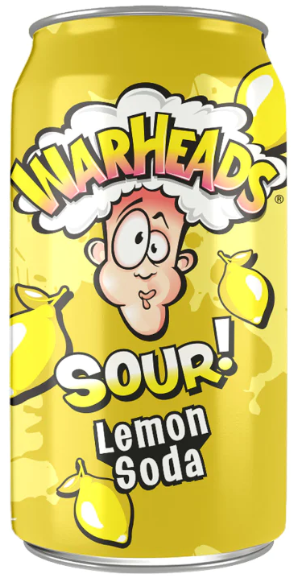 Warheads Sour Lemon Soda (IN STOCK. IN STORE ONLY)