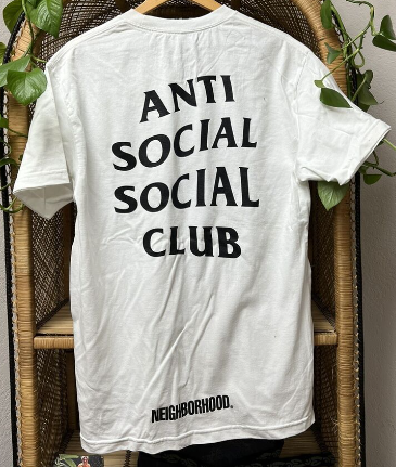 Anti social social club x Neighborhood 911 Turbo Tee white